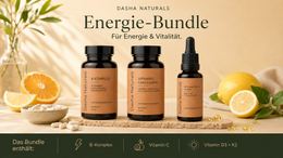 Energie Supplement Bundle mit Vitamin B-Komplex Vitamin C und D3 K2
