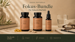 Fokus Supplement Bundle mit Omega-3 B-Komplex und D3 K2