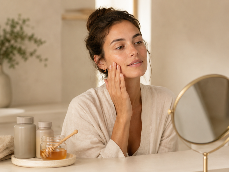 Eine ruhige Haut & Glow Routine — von innen gedacht, klar aufgebaut und alltagstauglich.