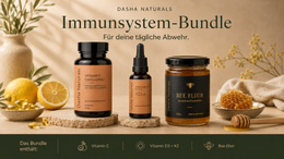 Immunsystem Supplement Bundle mit Vitamin C D3 K2 und Bienen Elixier Honig